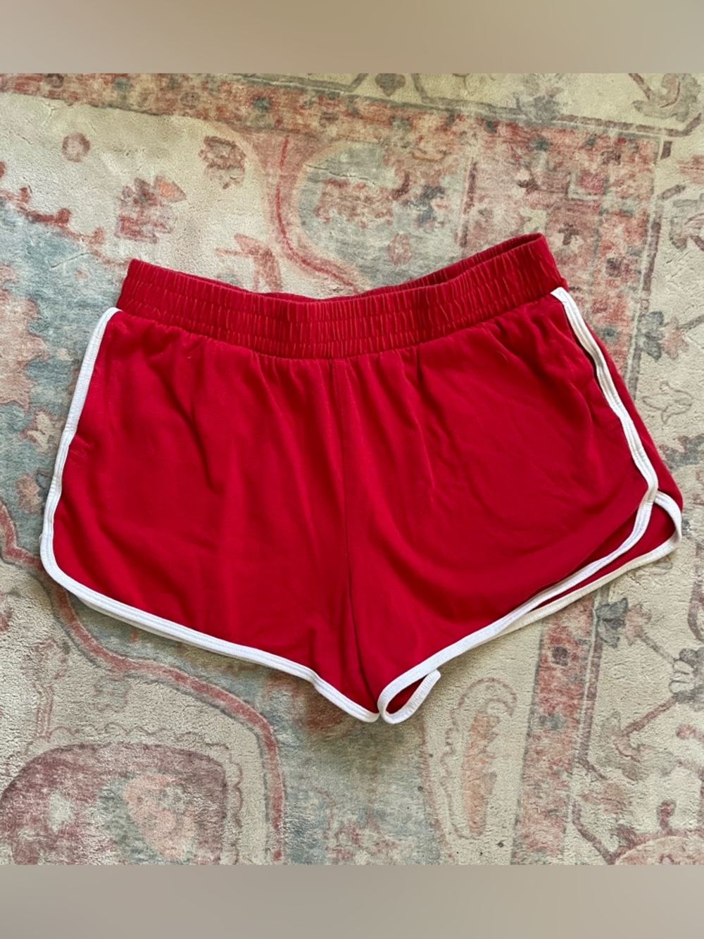 wonder nation Red Athletic Shorts with White Trim